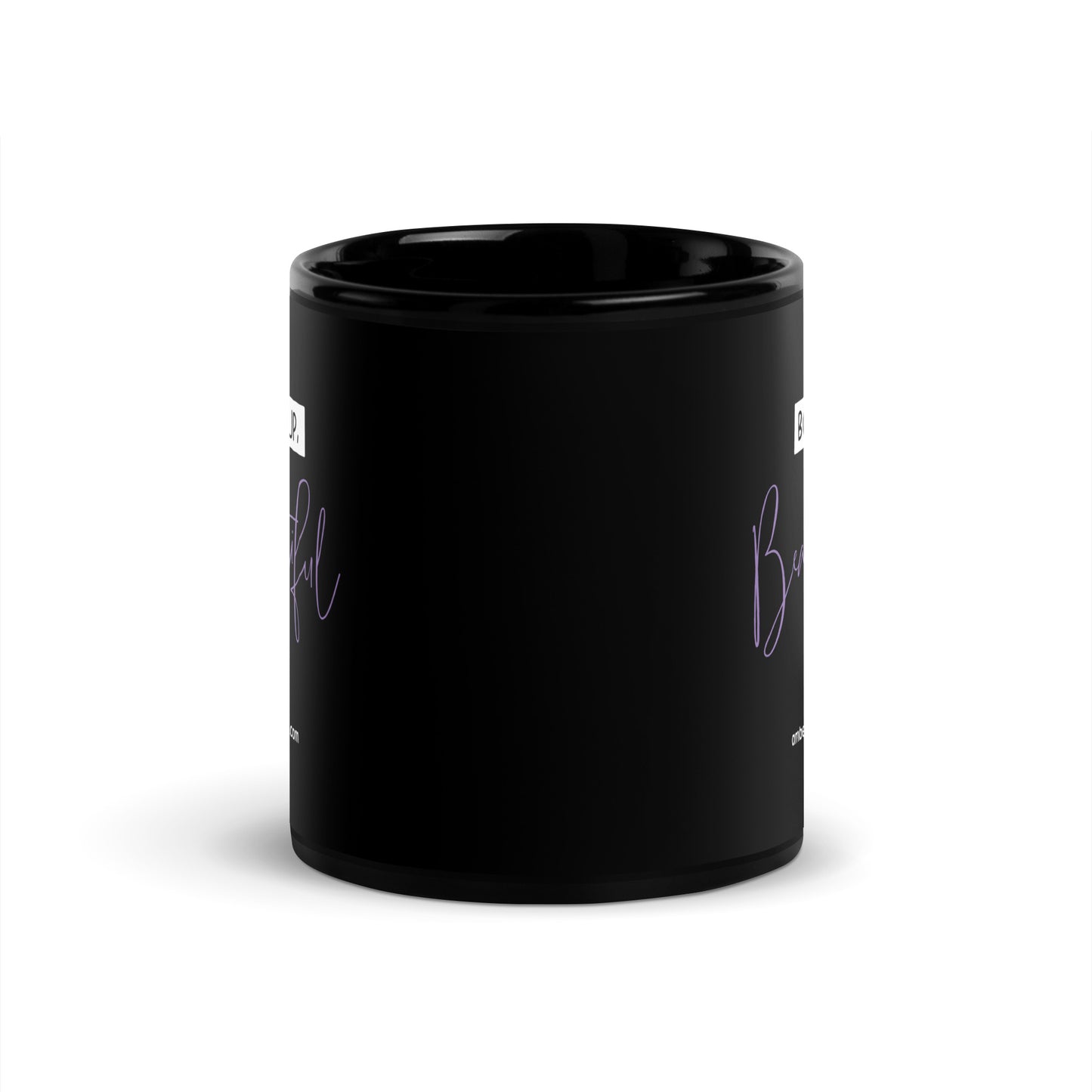 Boss Up Beautiful Black Glossy Mug