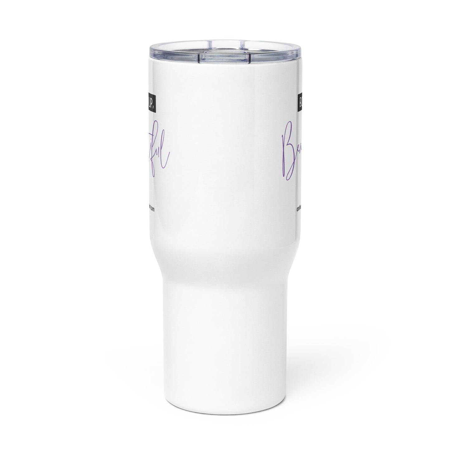 Boss Up Beautiful Travel mug with a handle