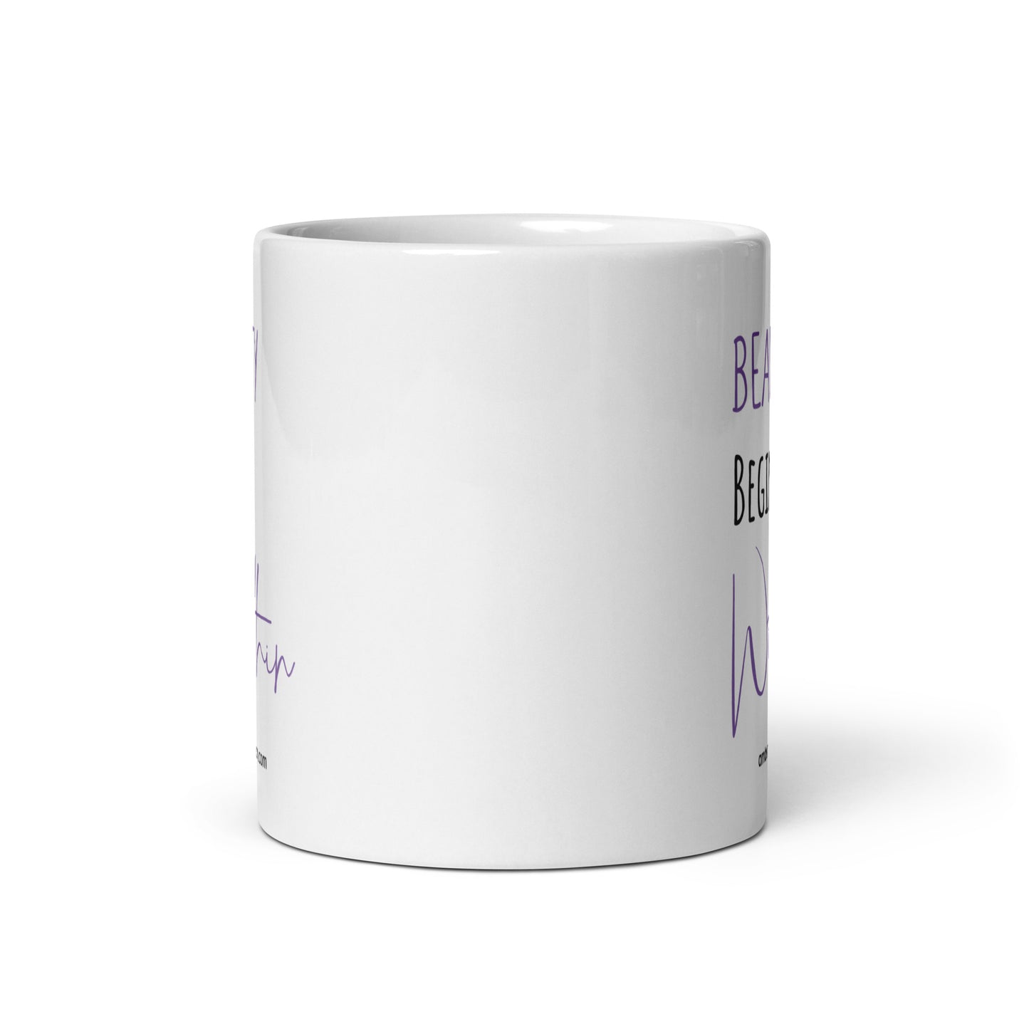 Beauty Begins Within - White glossy mug