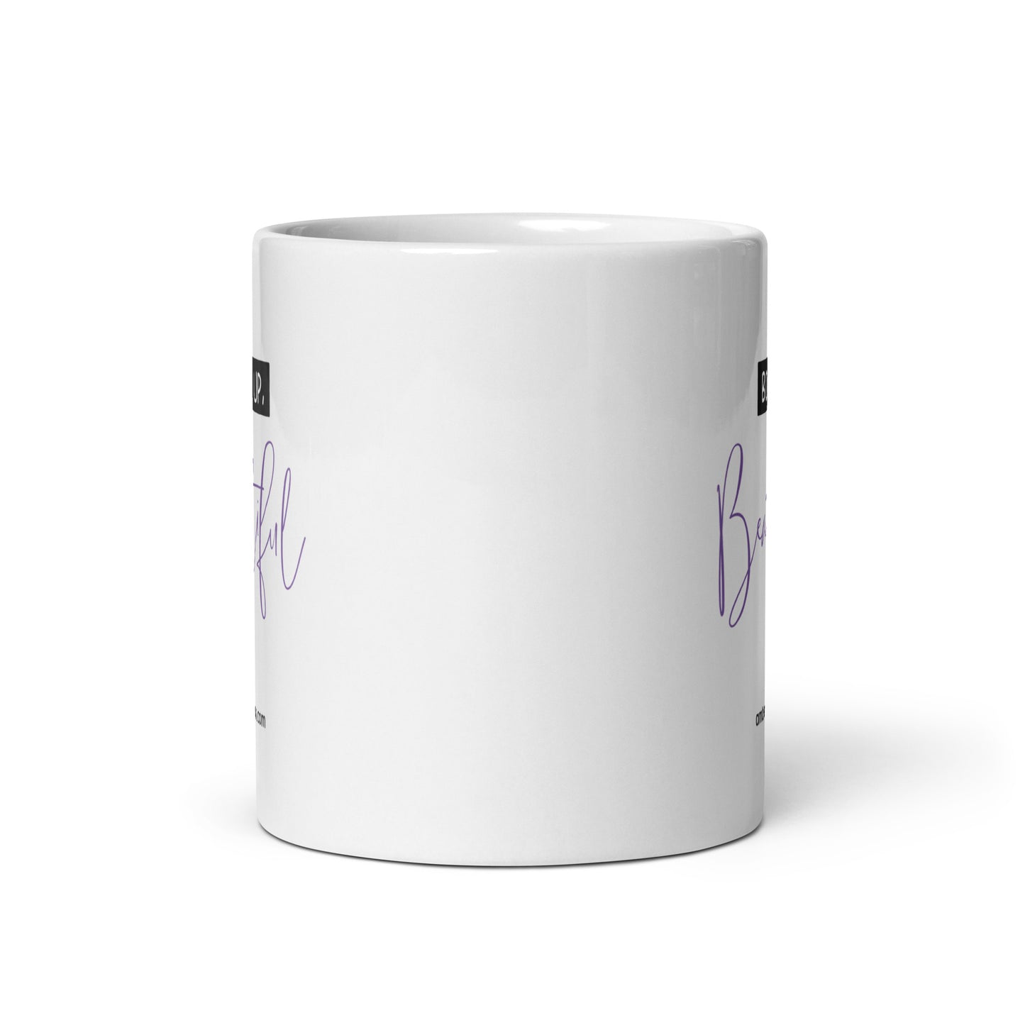 Boss Up Beautiful - White glossy mug